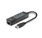 Hub de interfaz USB 3.2 Gen 1 (3.1 Gen 1) Type-A 5000 Mbit/s Negro Lindy 43176
