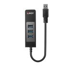 Hub de interfaz USB 3.2 Gen 1 (3.1 Gen 1) Type-A 5000 Mbit/s Negro Lindy 43176