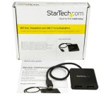 StarTech.com USB-C to Dual DisplayPort 1.2 Adapter, USB Type-C Multi-Monitor MST Hub, Dual 4K 30Hz/1080p 60Hz DP Laptop Display Extender / Splitter, Extra-Long Built-In Cable - Windows Only