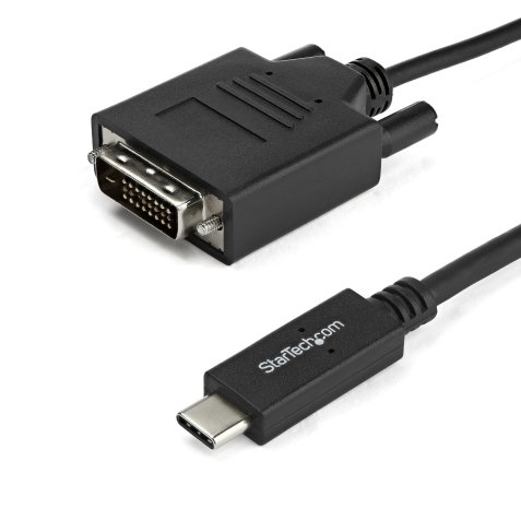 StarTech.com Cable de 2m USB-C a DVI - 1920 x 1200 - Negro