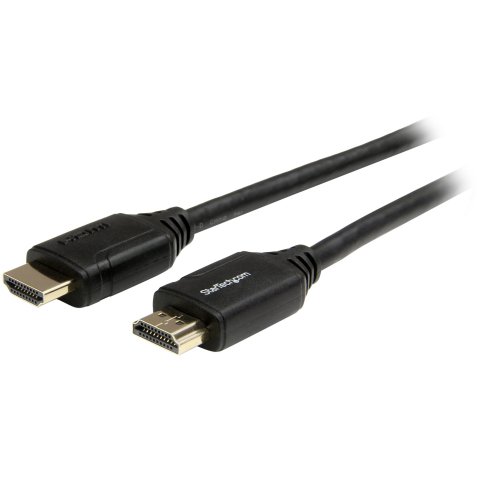 StarTech.com 3ft (1m) Premium Certified HDMI 2.0 Cable with Ethernet - High Speed Ultra HD 4K 60Hz HDMI Cable HDR10 - HDMI Cord (Male/Male Connectors) - For UHD Monitors, TVs, Displays