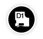 DYMO D1 - Etiquetas Durable - Negro sobre blanco - 19mm x 5.5m