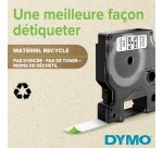 DYMO D1 étiquettes autocollantes authentiques | rouleau de 24 mm x 7 m | impression en noir sur fond jaune | autocollantes | pour étiqueteuses LabelManager