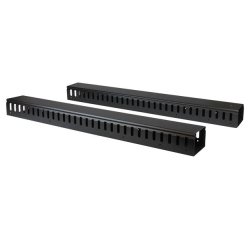 StarTech.com Lot de 2 Organiseurs de Câbles Verticaux 20U avec Passages de Câbles, Panneau de Gestion Verticale des Câbles, Chemin de Câbles pour Montage en Tack 40U, 2 Organiseurs de Câbles de 91cm