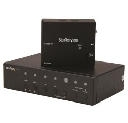 StarTech.com Extendeur vidéo HDBaseT multi-entrées avec switch intégré - HDMI, VGA, DisplayPort via Cat5e ou Cat 6 - 4K