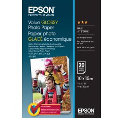 Epson Value Glossy Photo Paper - 10x15cm - 20 Fogli