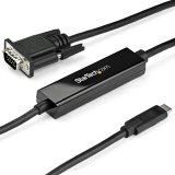 StarTech.com Adaptateur USB-C vers VGA 1m - Câble Vidéo Actif USB Type C vers VGA - 1920x1200/1080p - Compatible Thunderbolt 3 - Convertisseur USB-C à VGA - DP Alt Mode HBR2