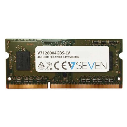 V7 4GB DDR3 PC3-12800 - 1600mhz SO DIMM Notebook Module de mémoire - V7128004GBS-LV