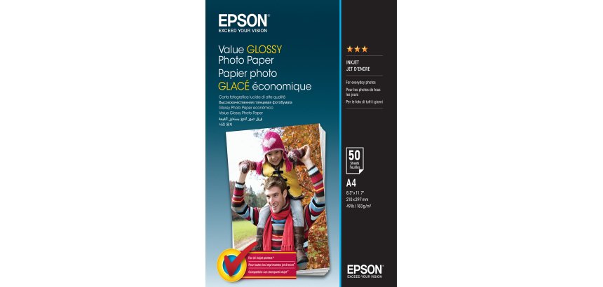 Epson Value Glossy Photo Paper - A4 - 50 sheets