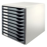 Module de classement formulaires,10 tiroirs,gris/bleu