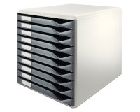 Module de classement formulaires,10 tiroirs,gris/bleu