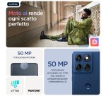 Motorola edge 60 con Moto AI (8/256GB, Fotocamera 50+50+10MP, selfie 50MP, Display 6.67" pOLED 120Hz, MediaTek Dimensity 24M, batteria 5200mAh, ricarica 68W, Android 15), PANTONE Gibraltar Sea