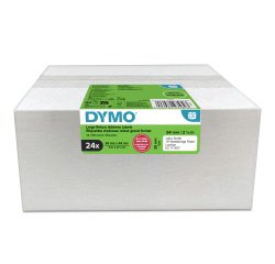 DYMO LW etichette di ritorno originali | 25 mm x 54 mm | 24 rotoli da 500 etichette facili da staccare (12.000 pezzi) | autoadesive | per etichettatrici LabelWriter | originali