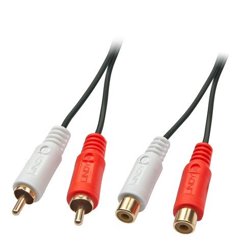 Lindy 35671 cable de audio 2 m 2 x RCA Negro, Rojo, Blanco