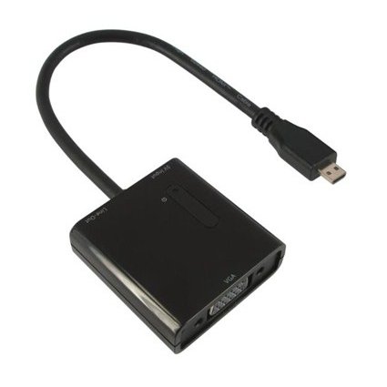 Nilox NX080200129 video cable adapter 0.15 m Micro-HDMI VGA (D-Sub) Black