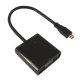 Nilox NX080200129 video cable adapter 0.15 m Micro-HDMI VGA (D-Sub) Black