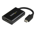 StarTech.com USB C to HDMI 2.0 Adapter with Power Delivery - 4K 60Hz USB Type-C to HDMI Display Video Converter - 60W PD Pass-Through Charging Port - Thunderbolt 3 Compatible - Black
