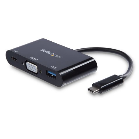 StarTech.com USB-C to VGA Multifunction Adapter with Power Delivery and USB-A Port