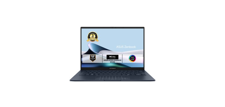 ASUS Zenbook 14 OLED UX3405CA-DICSU752X Intel Core Ultra 9 285H Ordinateur portable 35,6 cm (14") Écran tactile WUXGA 32 Go LPDDR5x-SDRAM 1 To SSD Wi-Fi 7 (802.11be) Windows 11 Pro Bleu