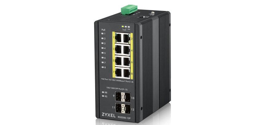 Zyxel RGS200-12P Géré L2 Gigabit Ethernet (10/100/1000) Connexion Ethernet, supportant l'alimentation via ce port (PoE) Noir