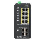 Zyxel RGS200-12P Géré L2 Gigabit Ethernet (10/100/1000) Connexion Ethernet, supportant l'alimentation via ce port (PoE) Noir