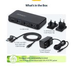 StarTech.com 4-Port USB-C and USB-A Hub, 5Gbps, Self-Powered, 2-in-1 USB-C and USB-A Host Cable, 1x USB-C and 3x USB-A (1x BC 1.2), 36W Power Adapter Included