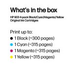 HP 903 4-pack Black/Cyan/Magenta/Yellow Original Ink Cartridges