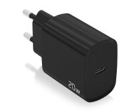 AISENS Cargador USB-C PD3.0 1 Puerto 1xUSB-C 20W, Negro