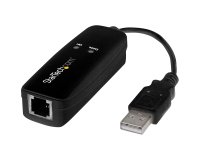 StarTech.com Modem Fax USB 2.0 - Modem Externe Matériel 56K Dial Up V.92 /Dongle/Adaptateur - Modem Fax pour PC Portable - Prise Téléphonique USB - Modem Données USB - Fax Réseau/CMR/POS