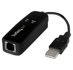 StarTech.com Modem Fax USB 2.0 - Modem Externe Matériel 56K Dial Up V.92 /Dongle/Adaptateur - Modem Fax pour PC Portable - Prise Téléphonique USB - Modem Données USB - Fax Réseau/CMR/POS