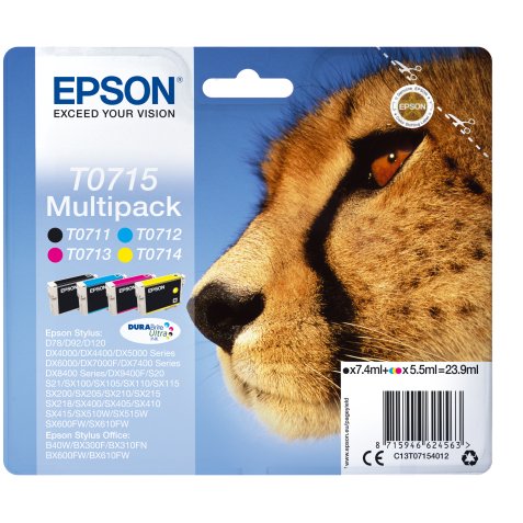 Epson Multipack T0715 4 colores (etiqueta RF)