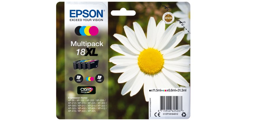 Epson Daisy Multipack "Pâquerette" 18XL - Encre Claria Home N,C,M,J