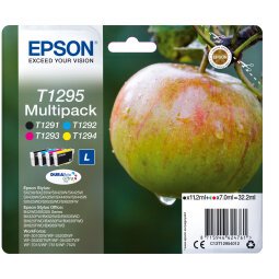 Epson Apple Multipack "Pomme" (T1295) - Encre DURABrite Ultra N, C, M, J