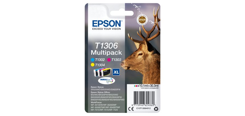 Epson Stag Encre DURABrite Ultra multipack 3 couleurs Cerf T1306