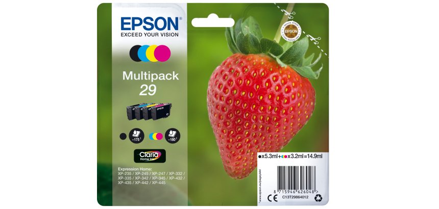 Epson Strawberry Multipack "Fraise" 29 - Encre Claria Home N,C,M,J