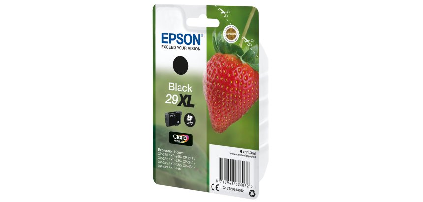 Epson Strawberry Singlepack Black 29XL Claria Home Ink