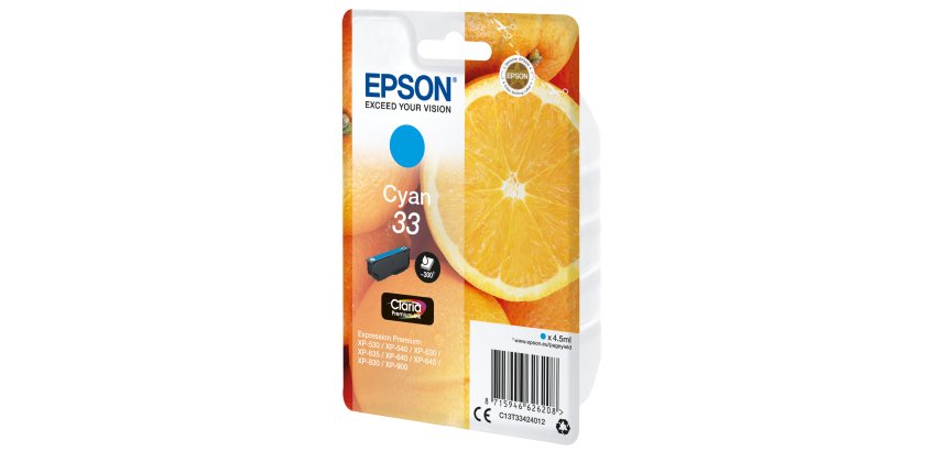 Epson Oranges Encre cyan Claria Premium 33