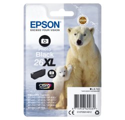 Epson Polar bear Singlepack Photo Black 26XL Claria Premium Ink