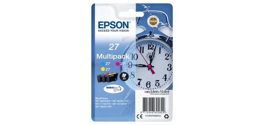 Epson Alarm clock Multipack "Réveil" 27 - Encre DURABrite Ultra C,M,J
