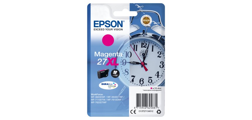 Epson Alarm clock Singlepack Magenta 27XL DURABrite Ultra Ink
