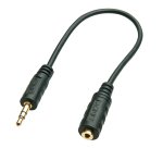 Lindy 35699 cable de audio 20 m 3,5mm 2,5mm Negro