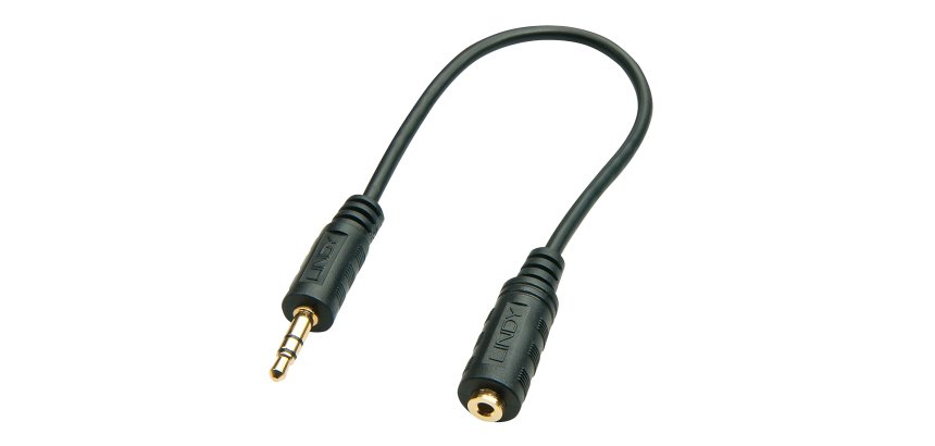 Lindy 35699 cable de audio 20 m 3,5mm 2,5mm Negro