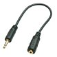 Lindy 35699 cable de audio 20 m 3,5mm 2,5mm Negro