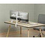 Equip 17"-32" Articulating Dual Monitor Desk Mount Bracket, White