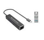 Conceptronic ABBY13B replicatore di porte e docking station per laptop Cablato USB 3.2 Gen 1 (3.1 Gen 1) Type-C Grigio
