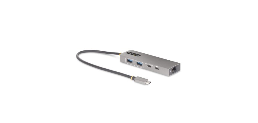 StarTech.com 3-Port USB-C Hub met 2.5 Gbps Ethernet en 100W Power Delivery Pass-Through Poort, USB 3.2 10Gbps, 2x USB-A/1x USB-C, Compacte USB Type-C Adapter Hub