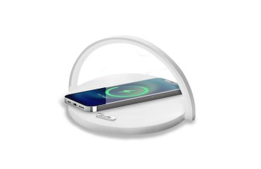 Celly WLLIGHTCIRCLEWH cargador de dispositivo móvil Cámara digital, Mando para videojuegos, Auriculares, Teléfono móvil, Batería portátil, Smartphone, Reloj inteligente, Tableta, Ver, Wearables Blanco Corriente alterna Cargador inalámbrico Interior