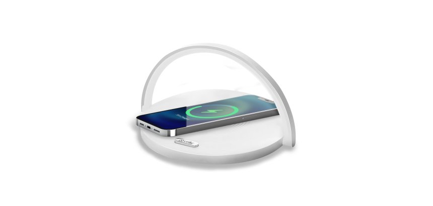 Celly WLLIGHTCIRCLEWH Caricabatterie per dispositivi mobili Fotocamera, Comandi di gaming, Cuffie, Telefono cellulare, Power bank, Smartphone, Orologio intelligente, Tablet, Orologio, Indossabili Bianco AC Carica wireless Interno
