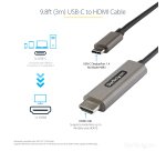 StarTech.com 10ft (3m) USB C to HDMI Cable 4K 60Hz w/HDR10 - Ultra HD USB Type-C to 4K HDMI 2.0b Video Adapter Cable - USB-C to HDMI HDR Monitor/Display Converter - DP 1.4 Alt Mode HBR3
