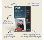Epson Premium Glossy Photo Paper (130 x 180mm), 255gsm, 30 sheets
